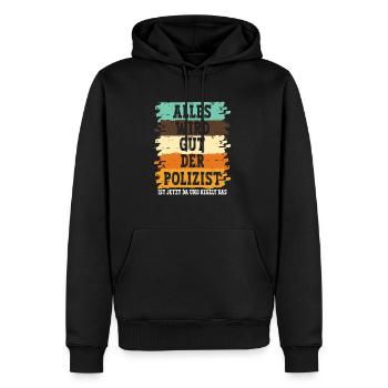 Polizist Polizei - Männer Premium Bio Hoodie - Schwarz - Vorne - Nico (187cm)