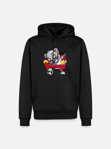 Deutschland Fußball - Männer Premium Bio Hoodie - Schwarz