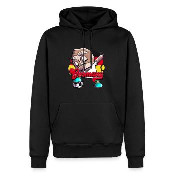Deutschland Fußball - Männer Premium Bio Hoodie - Schwarz - Vorne - Nico (187cm)