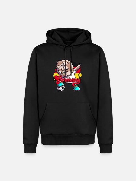 Deutschland Fußball - Männer Premium Bio Hoodie - Schwarz