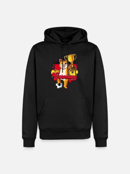 Deutschland Fußball - Männer Premium Bio Hoodie - Schwarz