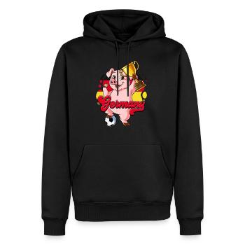 Deutschland Fußball - Männer Premium Bio Hoodie - Schwarz - Vorne - Nico (187cm)
