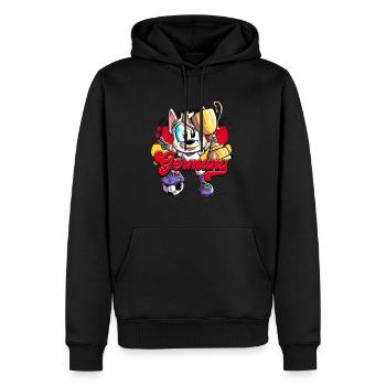 Deutschland Fußball - Männer Premium Bio Hoodie - Schwarz - Vorne - Nico (187cm)