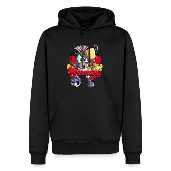 Deutschland Fußball - Männer Premium Bio Hoodie - Schwarz - Vorne - Nico (187cm)