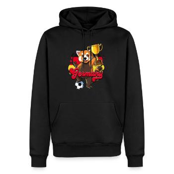 Deutschland Fußball - Männer Premium Bio Hoodie - Schwarz - Vorne - Nico (187cm)