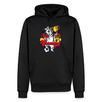 Deutschland Fußball - Männer Premium Bio Hoodie - Schwarz - Vorne - Nico (187cm)