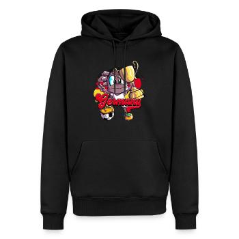 Deutschland Fußball - Männer Premium Bio Hoodie - Schwarz - Vorne - Nico (187cm)