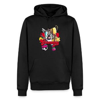 Deutschland Fußball - Männer Premium Bio Hoodie - Schwarz - Vorne - Nico (187cm)
