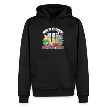 Conception de whisky de Noël pour un amateur de boisson de Noël - Sweat à capuche Premium bio Homme - noir - Devant - Nico (187cm)