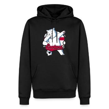 England Fußball - Männer Premium Bio Hoodie - Schwarz - Vorne - Nico (187cm)