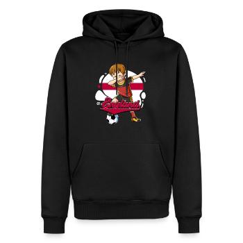England Fußball - Männer Premium Bio Hoodie - Schwarz - Vorne - Nico (187cm)
