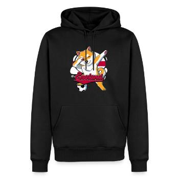 England Fußball - Männer Premium Bio Hoodie - Schwarz - Vorne - Nico (187cm)