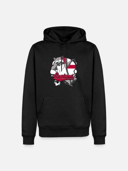 England Fußball - Männer Premium Bio Hoodie - Schwarz
