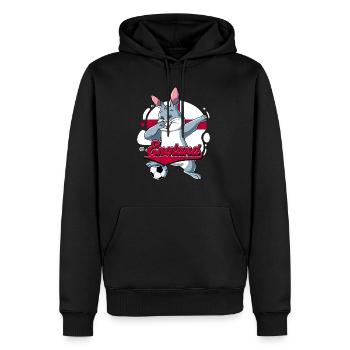 England Fußball - Männer Premium Bio Hoodie - Schwarz - Vorne - Nico (187cm)