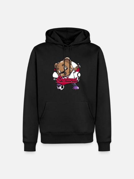 England Fußball - Männer Premium Bio Hoodie - Schwarz