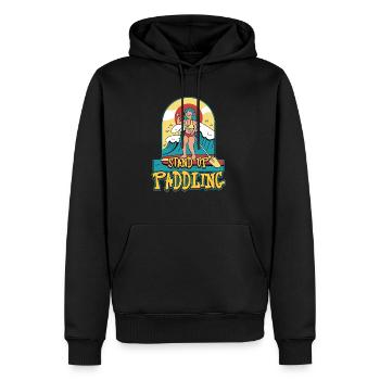 Conception de stand up paddle pour un surfeur de paddle - Sweat à capuche Premium bio Homme - noir - Devant - Nico (187cm)