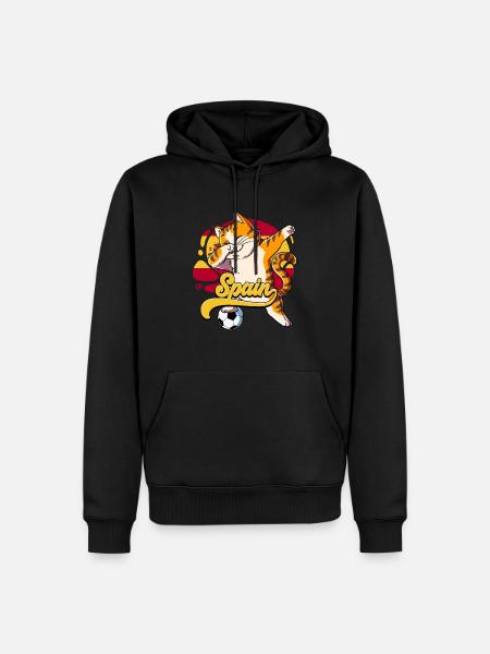 Spanien Fußball - Männer Premium Bio Hoodie - Schwarz