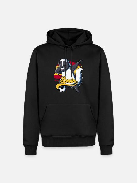 Spanien Fußball - Männer Premium Bio Hoodie - Schwarz