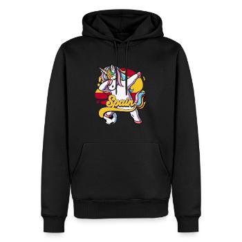 Spanien Fußball - Männer Premium Bio Hoodie - Schwarz - Vorne - Nico (187cm)