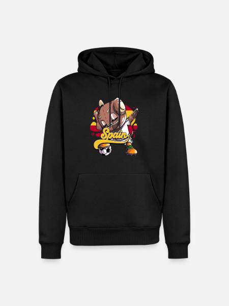 Spanien Fußball - Männer Premium Bio Hoodie - Schwarz