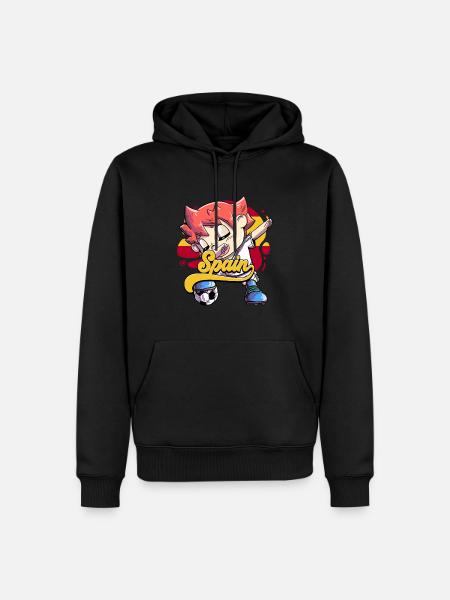 Spanien Fußball - Männer Premium Bio Hoodie - Schwarz