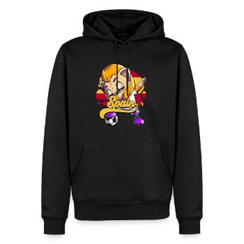 Spanien Fußball - Männer Premium Bio Hoodie - Schwarz - Vorne - Nico (187cm)