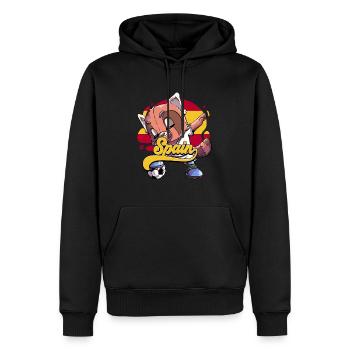 Espagne Football - Sweat à capuche Premium bio Homme - noir - Devant - Nico (187cm)