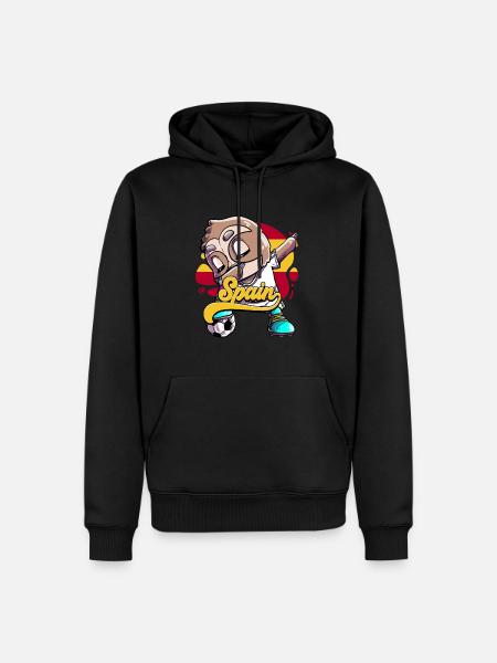 Spanien Fußball - Männer Premium Bio Hoodie - Schwarz