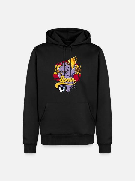 Spanien Fußball - Männer Premium Bio Hoodie - Schwarz