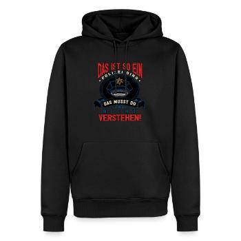 Polizist Polizei - Männer Premium Bio Hoodie - Schwarz - Vorne - Nico (187cm)
