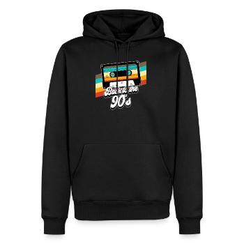 90s Back To The 90s - Men’s Premium Organic Hoodie - black - Front - Nico (187cm)
