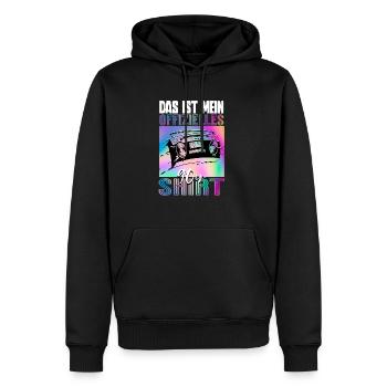 90er Jahre - Männer Premium Bio Hoodie - Schwarz - Vorne - Nico (187cm)
