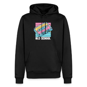 90s Cassette Old School 90s - Men’s Premium Organic Hoodie - black - Front - Nico (187cm)