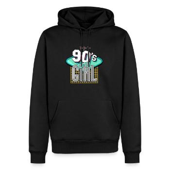 90s 90s Girl - Men’s Premium Organic Hoodie - black - Front - Nico (187cm)