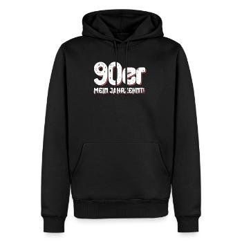 années quatre-vingt-dix - Sweat à capuche Premium bio Homme - noir - Devant - Nico (187cm)