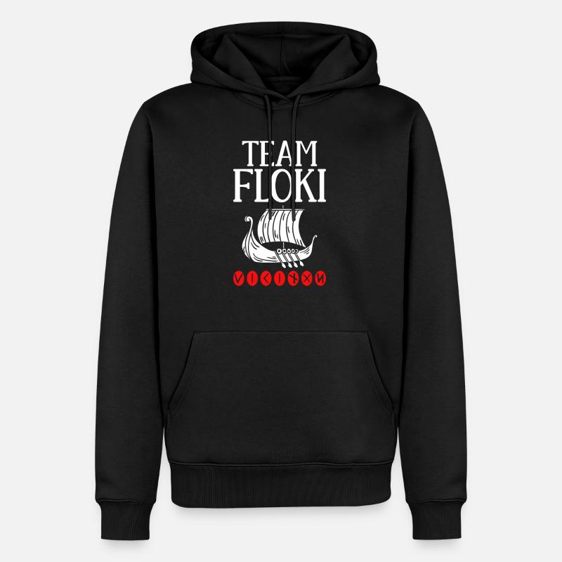 Team Floki der Schiffsbauer - Männer Premium Bio Hoodie - Schwarz