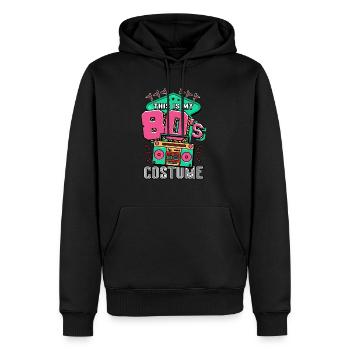 80er Jahre Das Ist Mein 80er Kostüm - Männer Premium Bio Hoodie - Schwarz - Vorne - Nico (187cm)