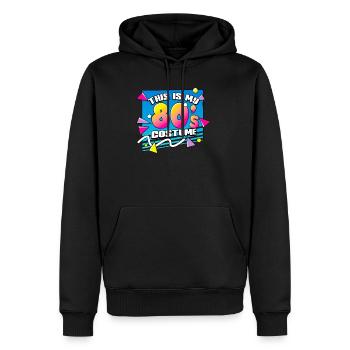 80er Jahre Das Ist Mein 80er Kostüm - Männer Premium Bio Hoodie - Schwarz - Vorne - Nico (187cm)