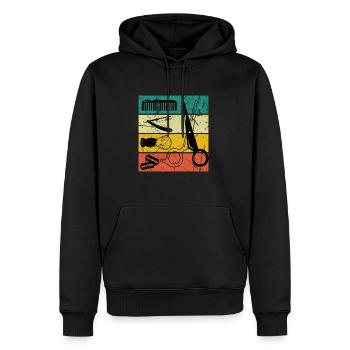 Friseurin - Männer Premium Bio Hoodie - Schwarz - Vorne - Nico (187cm)