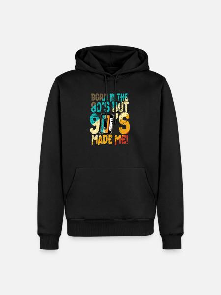 Jaren 80 geboren in de jaren 80 - Mannen Premium Bio hoodie - zwart