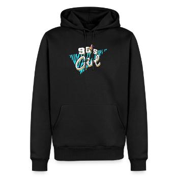 90s 90s Girl - Men’s Premium Organic Hoodie - black - Front - Nico (187cm)
