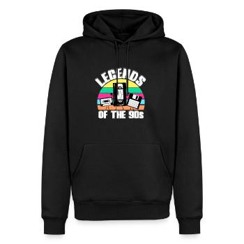 années quatre-vingt-dix - Sweat à capuche Premium bio Homme - noir - Devant - Nico (187cm)