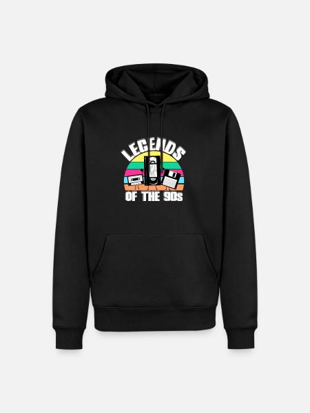 nineties - Men’s Premium Organic Hoodie - black