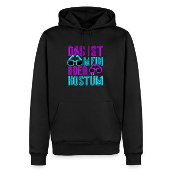 80er Jahre Das Ist Mein 80er Kostüm - Männer Premium Bio Hoodie - Schwarz - Vorne - Nico (187cm)