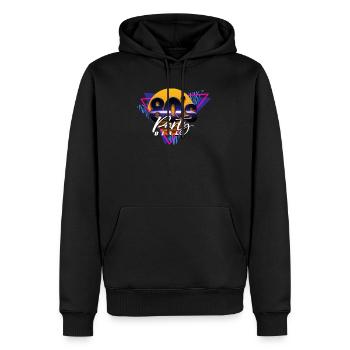Fille des années 80 et 80 - Sweat à capuche Premium bio Homme - noir - Devant - Nico (187cm)