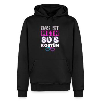 80er Jahre Das Ist Mein 80er Kostüm - Männer Premium Bio Hoodie - Schwarz - Vorne - Nico (187cm)