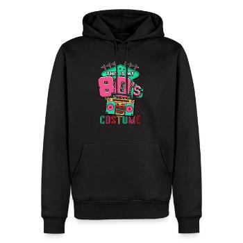 80er Jahre Das Ist Mein 80er Kostüm - Männer Premium Bio Hoodie - Schwarz - Vorne - Nico (187cm)