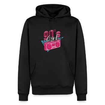90s 90s Girl - Men’s Premium Organic Hoodie - black - Front - Nico (187cm)