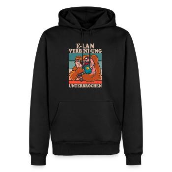 E-Lan Verbindung Unterbrochen Faultier Fans - Männer Premium Bio Hoodie - Schwarz - Vorne - Nico (187cm)