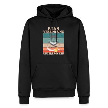 E-Lan Verbindung Unterbrochen Husky Fans - Männer Premium Bio Hoodie - Schwarz - Vorne - Nico (187cm)